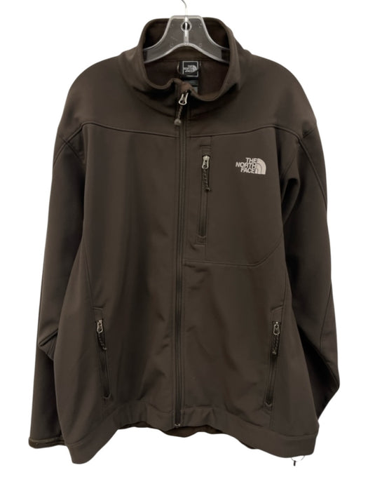 The North Face Size XL Brown Synthetic Solid Zip UP Men's Jacket Brown / XL