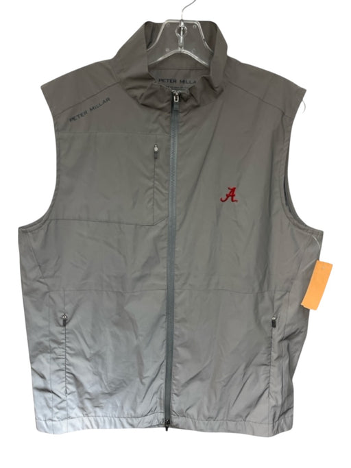 Peter Millar Size M Gray Synthetic Iridescent Vest Men's Jacket Gray / M