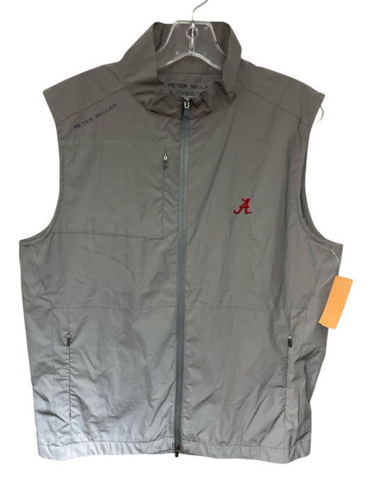 Peter Millar Size M Gray Synthetic Iridescent Vest Men's Jacket Gray / M