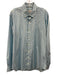 Peter Millar Size L Blue & Light Blue Cotton Plaid Button Up Long Sleeve Shirt Blue & Light Blue / L