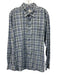 Peter Millar Size L Blue & Light Blue Cotton Blend Plaid Men's Long Sleeve Shirt Blue & Light Blue / L