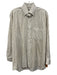 Zegna Size M White & Gray Cotton Blend Plaid Button Up Men's Long Sleeve Shirt White & Gray / M