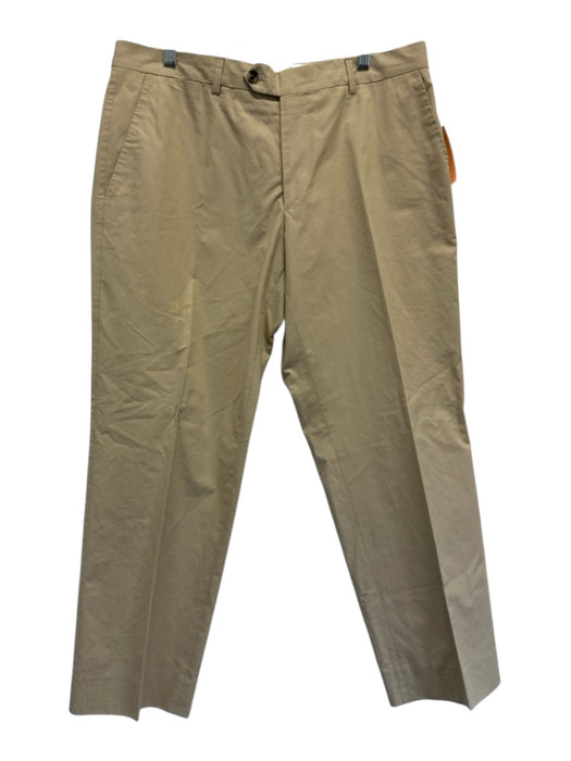 Valentino Size 34 Beige Cotton Solid Khakis Men's Pants Beige / 34