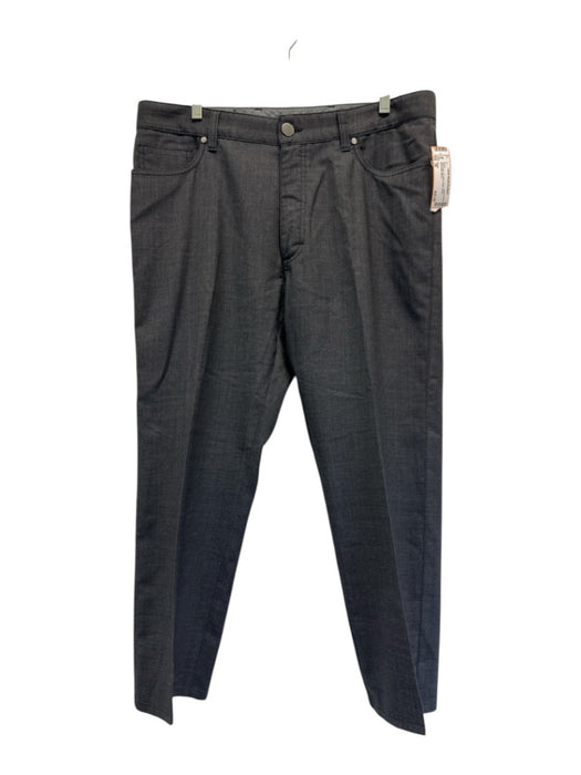 Zegna Size 36 Dark Gray Wool Solid Dress Men's Pants Dark Gray / 36