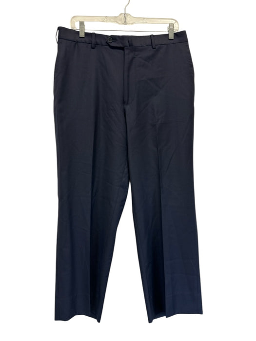 Peter Millar Size 36 Navy Blue Wool Blend Solid Dress Men's Pants Navy Blue / 36