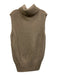 Lisa Yang Size 2 Beige Cashmere Sleeveless Turtleneck Ribbed Detail Sweater Beige / 2