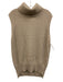 Lisa Yang Size 2 Beige Cashmere Sleeveless Turtleneck Ribbed Detail Sweater Beige / 2