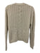 TWP Size M Cream Cashmere Long Sleeve Cable Knit Ribbed edges Sweater Cream / M