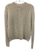 TWP Size M Cream Cashmere Long Sleeve Cable Knit Ribbed edges Sweater Cream / M