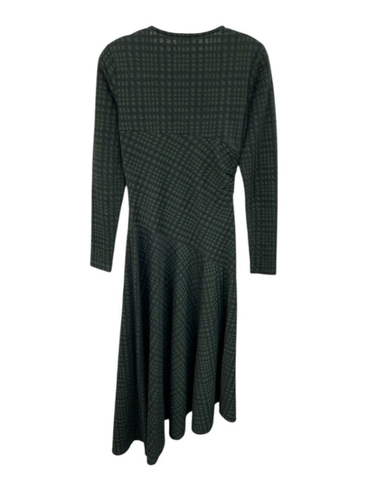 By Malene Birger Size XS Green & Black Cotton & Polyester Long Sleeve Midi Dress Green & Black / XS