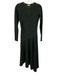By Malene Birger Size XS Green & Black Cotton & Polyester Long Sleeve Midi Dress Green & Black / XS