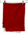 No Brand Red Cashmere Fringe Solid Rectangle scarf Red / One Size
