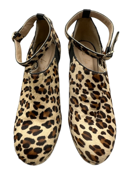 Pour la Victoire Shoe Size 6.5 Beige, Brown, Black Pony Hair Ankle Buckle Wedges Beige, Brown, Black / 6.5