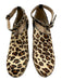 Pour la Victoire Shoe Size 6.5 Beige, Brown, Black Pony Hair Ankle Buckle Wedges Beige, Brown, Black / 6.5