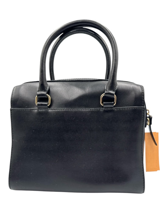 Kate Spade Black Leather Silver Hardware Top Zip Square Bag Black / S