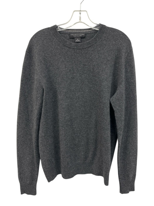 Bloomingdales Size M Gray Cashmere Soldier Crewneck Men's Sweater Gray / M