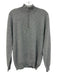 Saks Fifth Ave Size M Gray Cashmere Soldier Quarter Zip Men's Sweater Gray / M