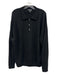 Cezani Size XL Black Cashmere Solid Polo Men's Long Sleeve Shirt Black / XL