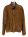 Brooks Brothers Size M Brown Leather Solid Zipper Men's Jacket Brown / M