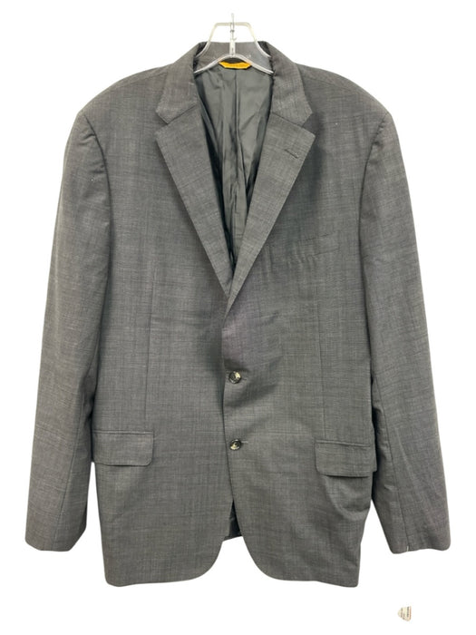 Hickey Freeman Gray Wool Solid 2 Button Men's Blazer Gray / 44L