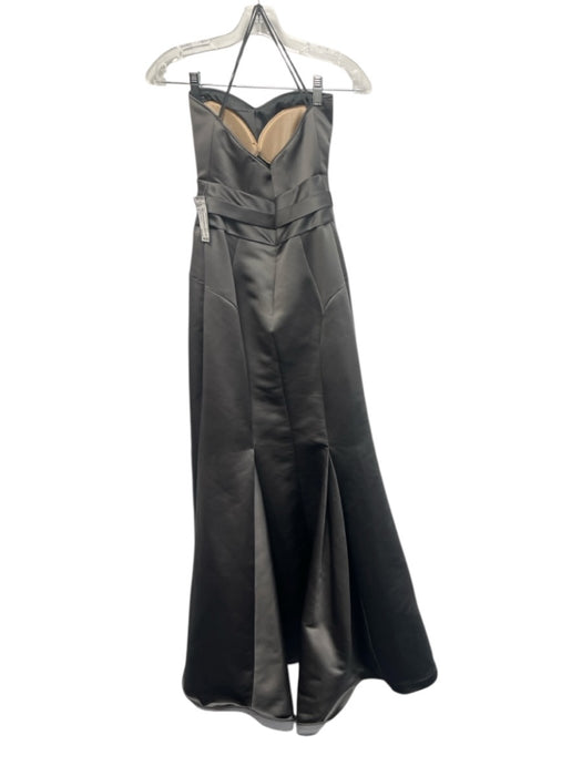 Priscilla of Boston Size 4 Gray Polyester Strapless Empire Waist Petticoat Dress Gray / 4