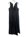 Rickie Freeman Size 8 Black & White Silk Blend Sleeveless Split V neckline Gown Black & White / 8