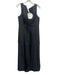 Rickie Freeman Size 8 Black & White Silk Blend Sleeveless Split V neckline Gown Black & White / 8