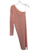 Atoir Size XS Light Pink Cotton One Sleeve Rib Knit Side Slit Maxi Dress Light Pink / XS
