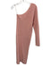 Atoir Size XS Light Pink Cotton One Sleeve Rib Knit Side Slit Maxi Dress Light Pink / XS