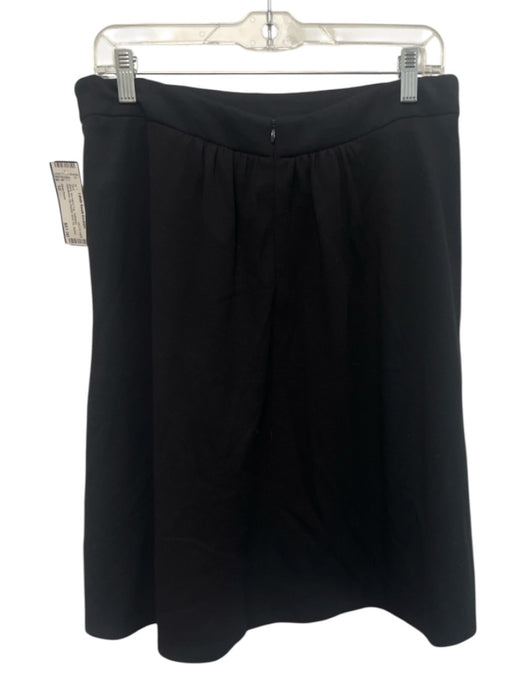 Akris Punto Size 10 Black No Fabric Tag Gathered Waistband Zip Pocket Skirt Black / 10