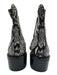 Coach Shoe Size 8 Black & White Leather Pointed Toe Snake Print Studded Booties Black & White / 8