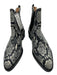 Coach Shoe Size 8 Black & White Leather Pointed Toe Snake Print Studded Booties Black & White / 8