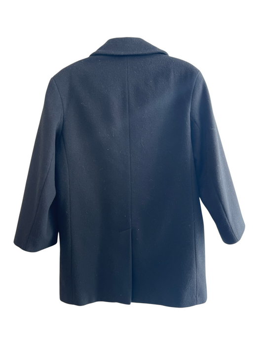 Searle Blatt Studio Black Cashmere & Wool Blend Long Sleeve Double Breasted Coat Black / 8
