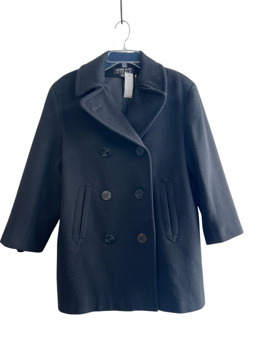 Searle Blatt Studio Black Cashmere & Wool Blend Long Sleeve Double Breasted Coat Black / 8