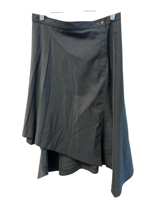 Cop Copine Size Est XS Black Modal Blend Zip Front Knee Length Skirt Black / Est XS