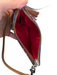 Coach Red Wool Wristlet Plaid Zip Close Mini Wallets Red