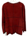 S.M.H Size 8 Red Suede leather Long Sleeve Patches One Button Jacket Red / 8
