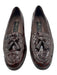 Amalfi Shoe Size 7 Dark Brown Leather Round Toe Crocodile Tassel Loafers Dark Brown / 7