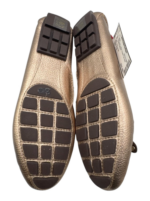 Marc Joseph Shoe Size 7.5 Gold Taupe Leather Square Toe Bow Detail Loafers Gold Taupe / 7.5