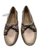 Marc Joseph Shoe Size 7.5 Gold Taupe Leather Square Toe Bow Detail Loafers Gold Taupe / 7.5