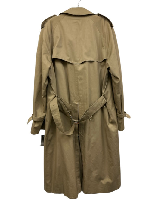 Burberrys Size 44L Beige Cotton Blend Solid Belt Liner Included Men's Jacket Beige / 44L