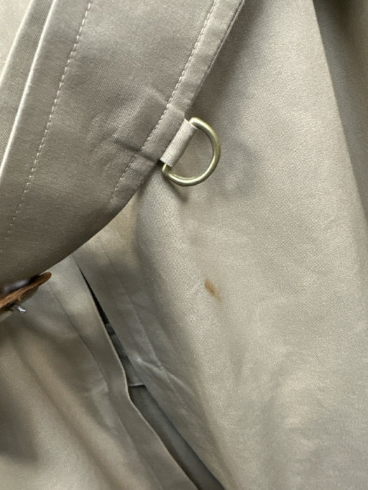 Burberrys Size 44L Beige Cotton Blend Solid Belt Liner Included Men's Jacket Beige / 44L