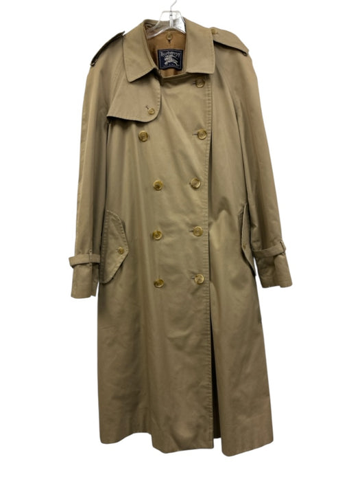 Burberrys Size 44L Beige Cotton Blend Solid Belt Liner Included Men's Jacket Beige / 44L