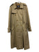 Burberrys Size 44L Beige Cotton Blend Solid Belt Liner Included Men's Jacket Beige / 44L