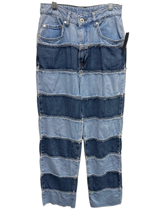 Ragged Jeans Size 24 Light & Medium Wash Cotton Denim High Rise Tiered Jeans Light & Medium Wash / 24