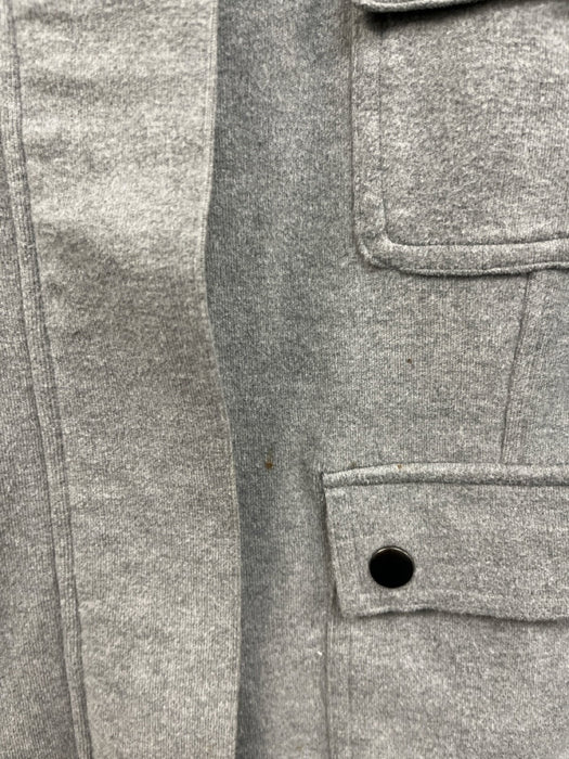 Peter Millar Size M Gray Cotton High Neck Zip Up Pockets Jacket Gray / M