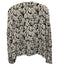 Derek Lam 10 Crosby Size 2 Gray, Black & Beige Silk Hook & Eye Long Sleeve Top Gray, Black & Beige / 2