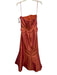 Amsale Size 10 Orange & Pink Polyester & Nylon Strapless Gathered Waist Gown Orange & Pink / 10