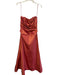 Amsale Size 10 Orange & Pink Polyester & Nylon Strapless Gathered Waist Gown Orange & Pink / 10