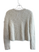 Massimo Dutti Size S White No Fabric Tag Knit Furry Detail Long Sleeve Sweater White / S